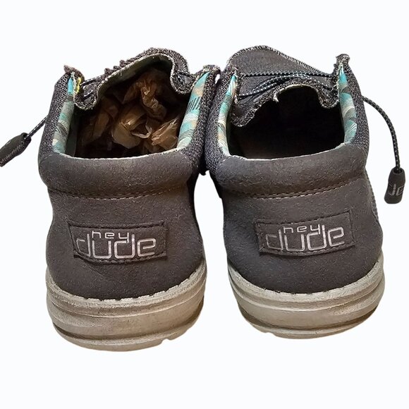 Hey Dude Wally Sox Charcoal Mens Size 11 Comfort Casual Shoes - Picture 4 of 13